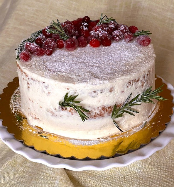 Cranberry White Chocolate Holiday Cake